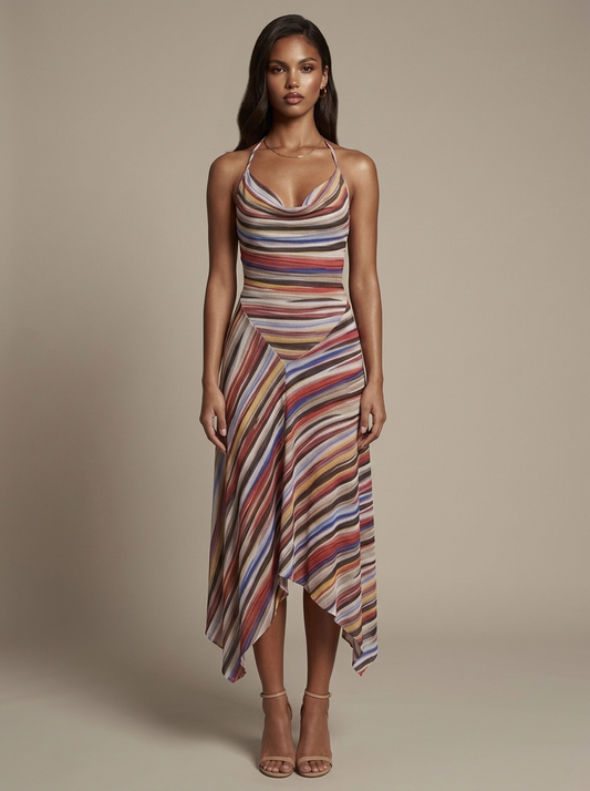 Adalyn Striped Midi Dress