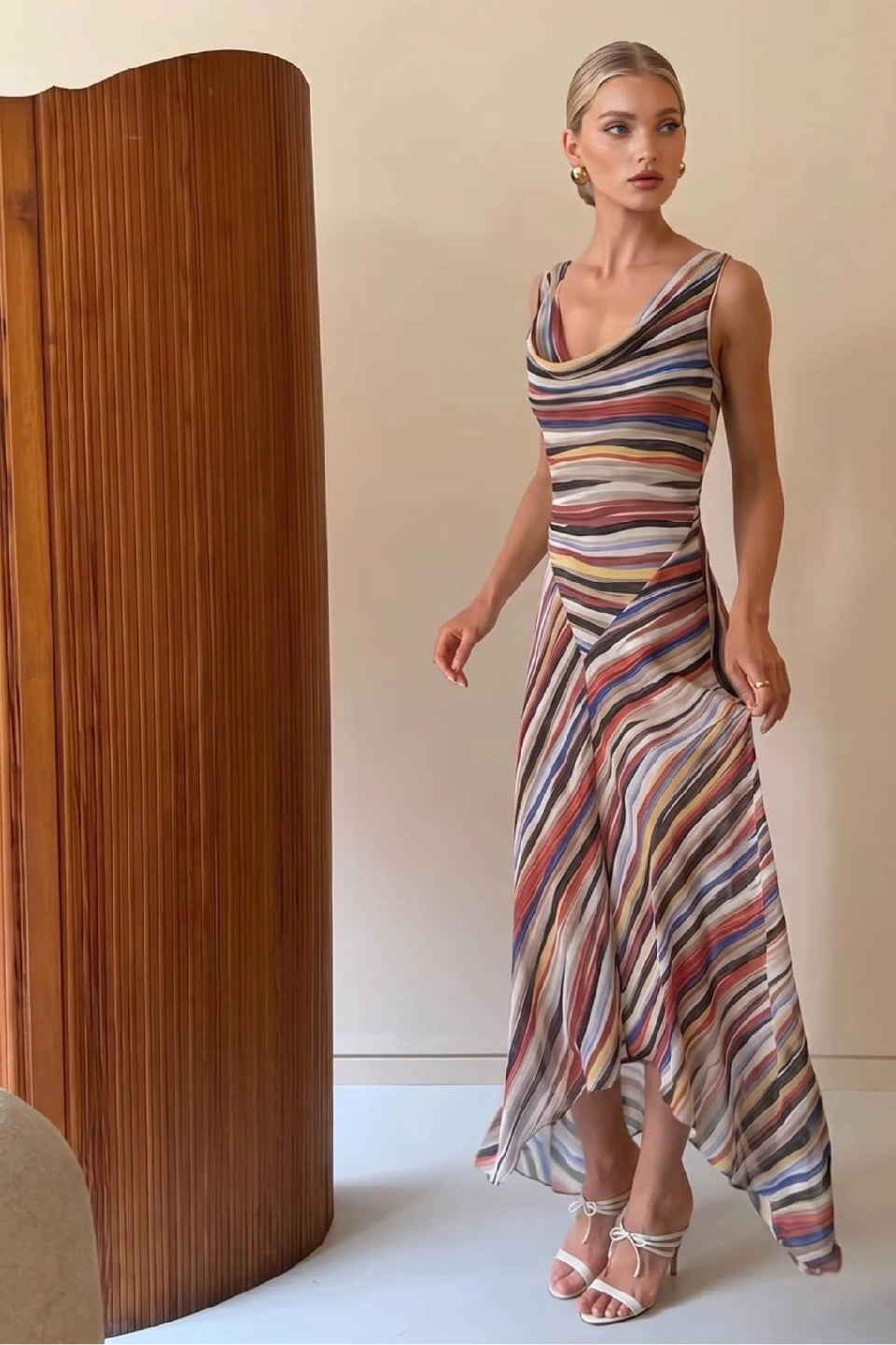 Adalyn Striped Midi Dress