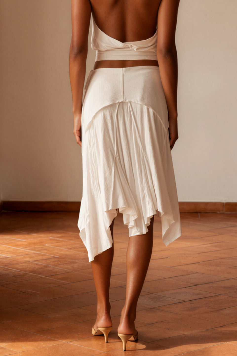 Sena Asymmetric Midi Skirt
