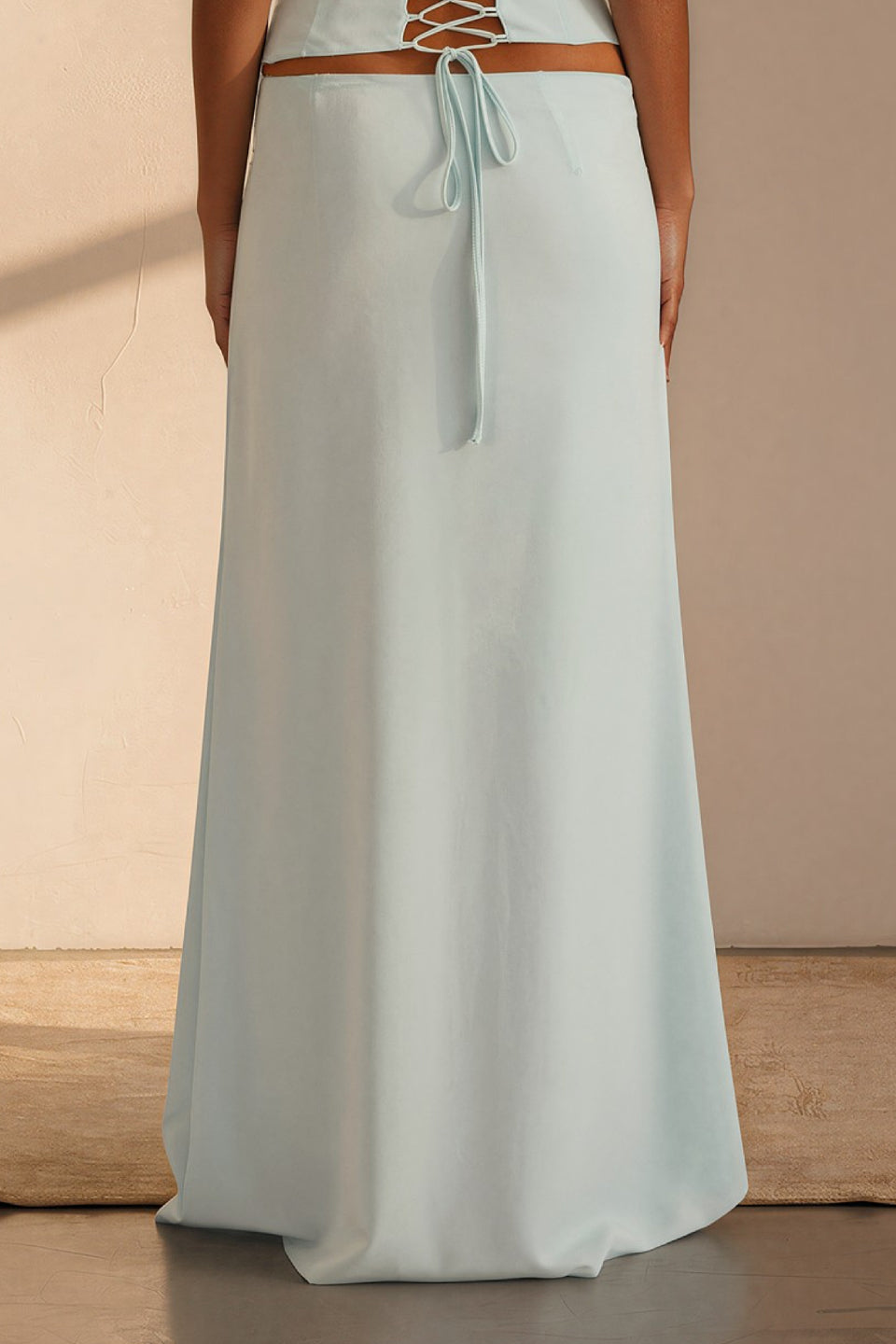 Bay Front-Tie Maxi Skirt